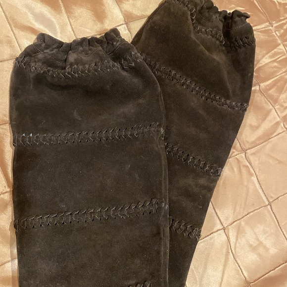 Coach fabulous brown suede heels boots, elegant style, size 7.5 - Picture 5 of 16